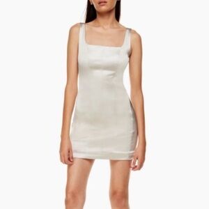 Babylon TEN aritzia silver metallic dress